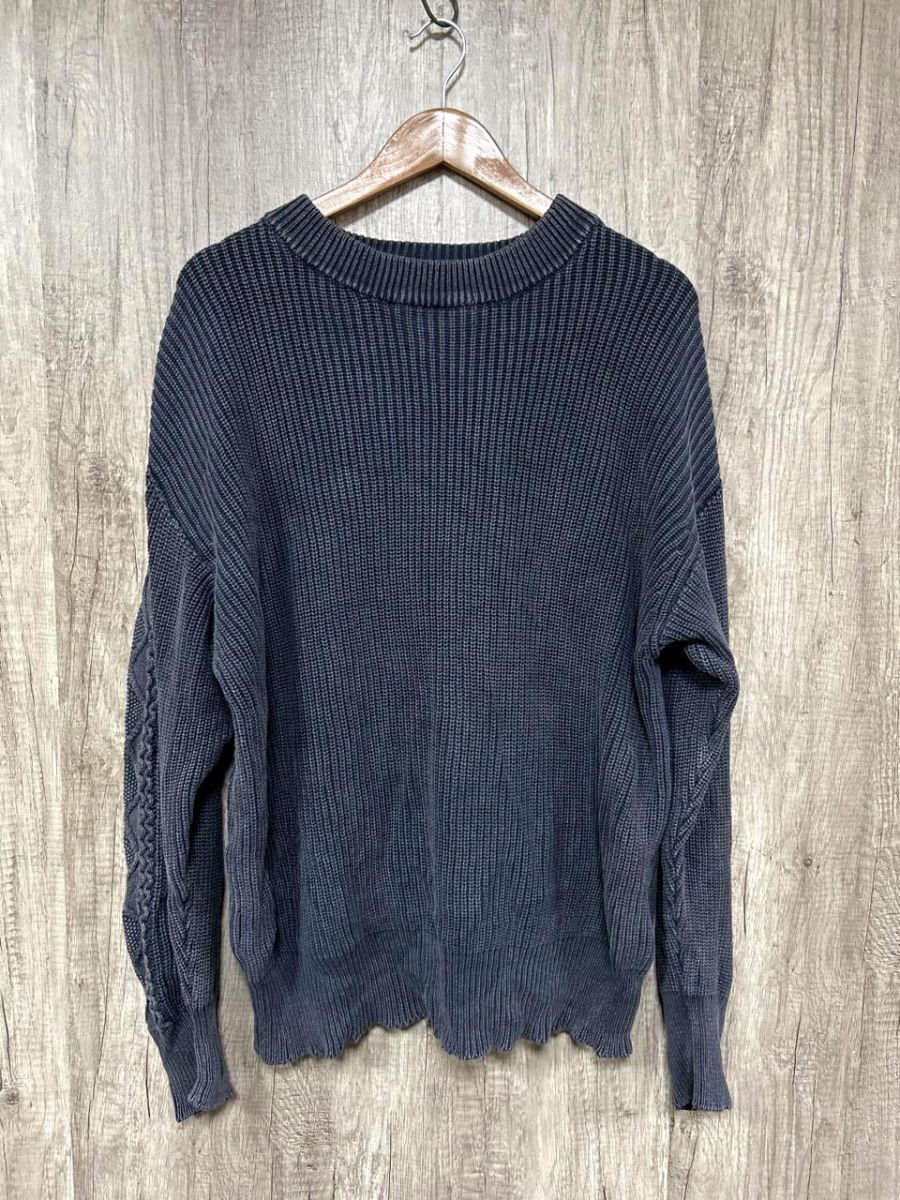 Universal Style Wear ユニバーサルスタイルウェア HAV-A-HANK USA製バンダナ バック ニット セーター sizeM/紺 ◆■ メンズ拍卖