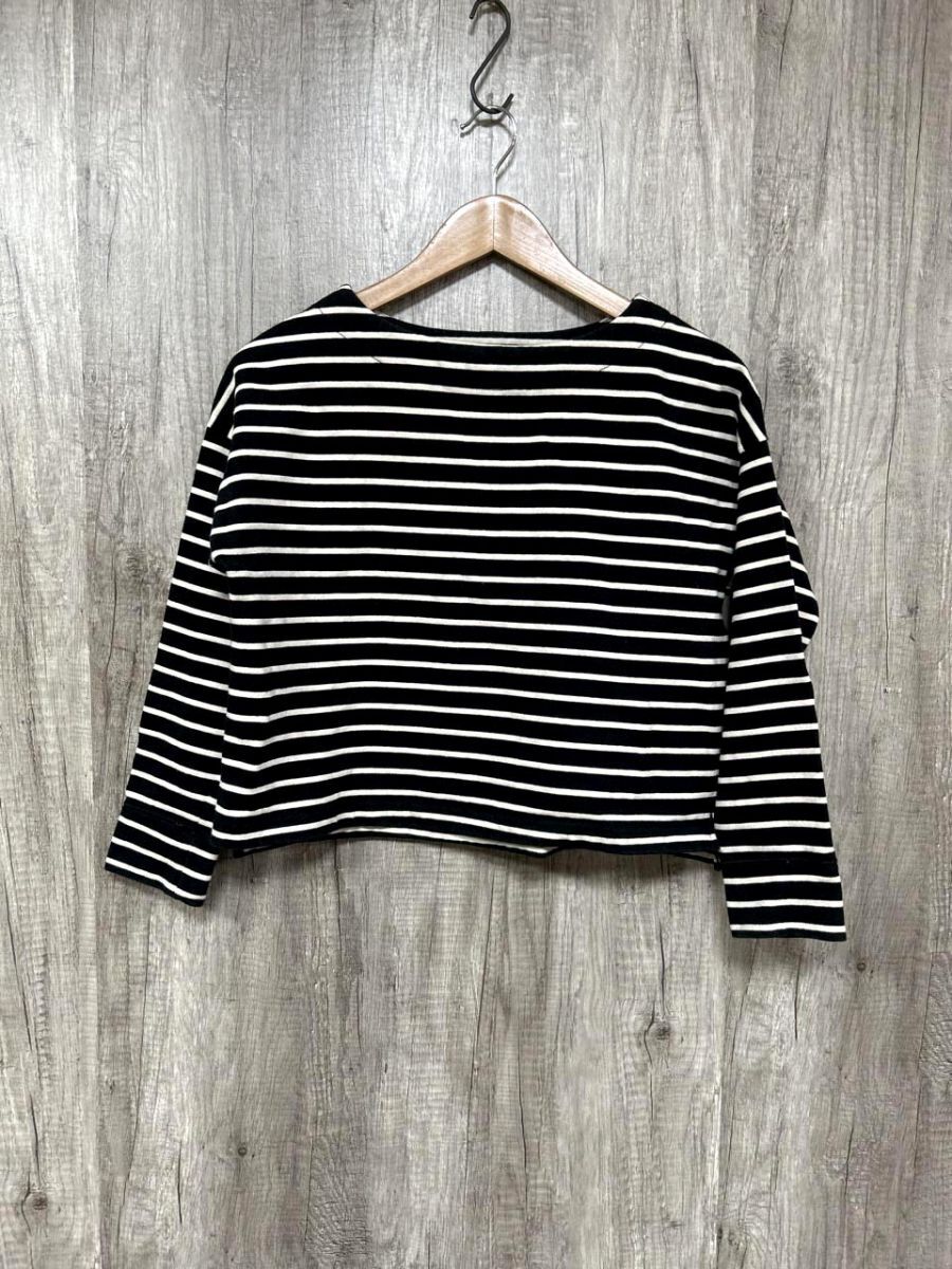 JOURNAL STANDARD relume ジャーナルスタンダードレリューム 厚手 ボーダー 長袖 カットソー sizeF/白x黒 ■◇ レディース拍卖