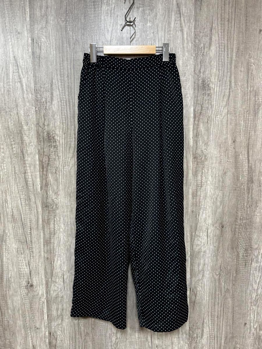 ネコポスOK N. エヌ ナチュラルビューティーベーシック ドット柄 スラックス パンツ sizeM/黒 ◇■ レディース拍卖