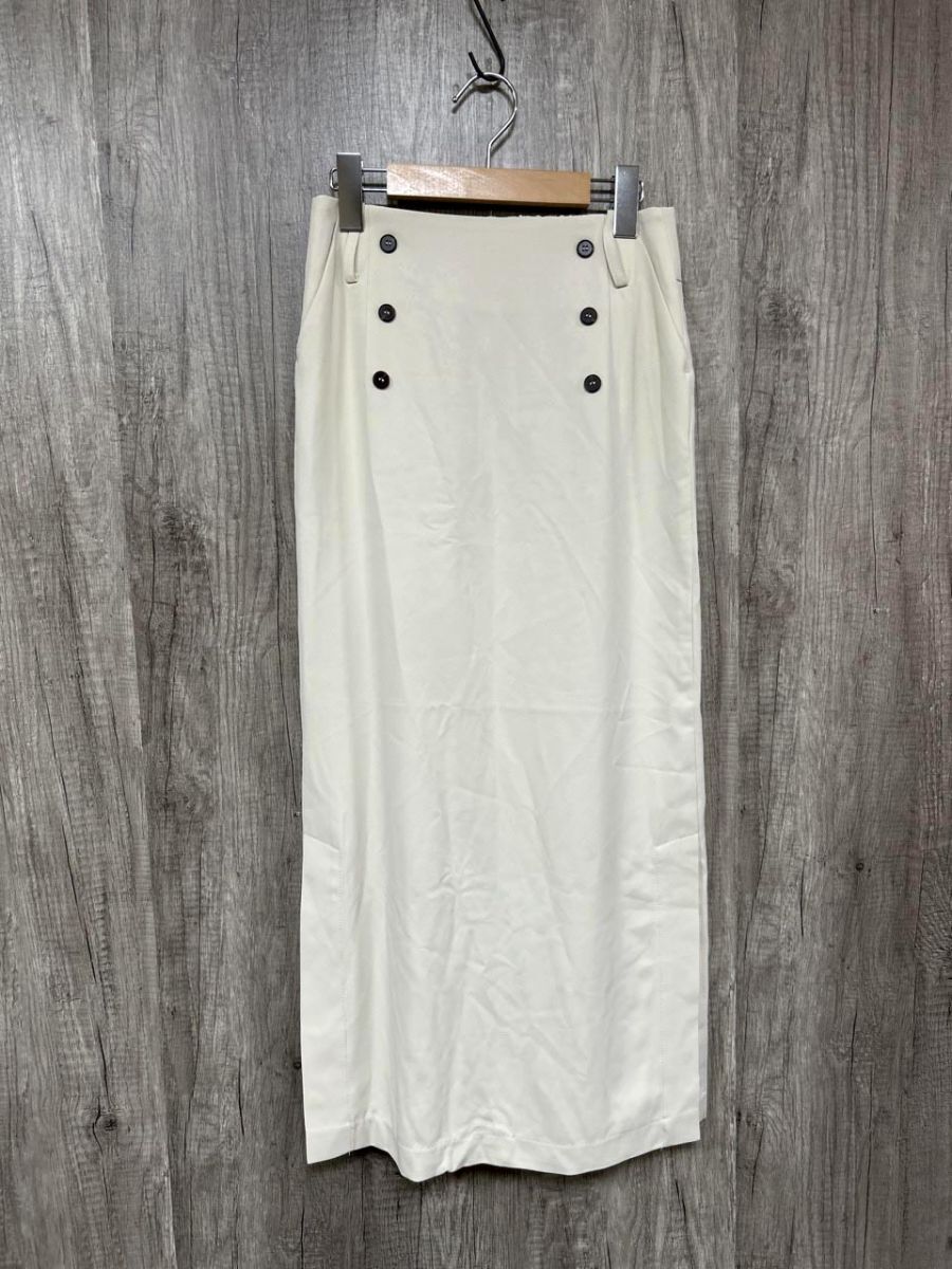 ネコポスOK 美品 Ade a.v.v サイドスリット タイト スカート sizeS/白 ■◇ レディース拍卖