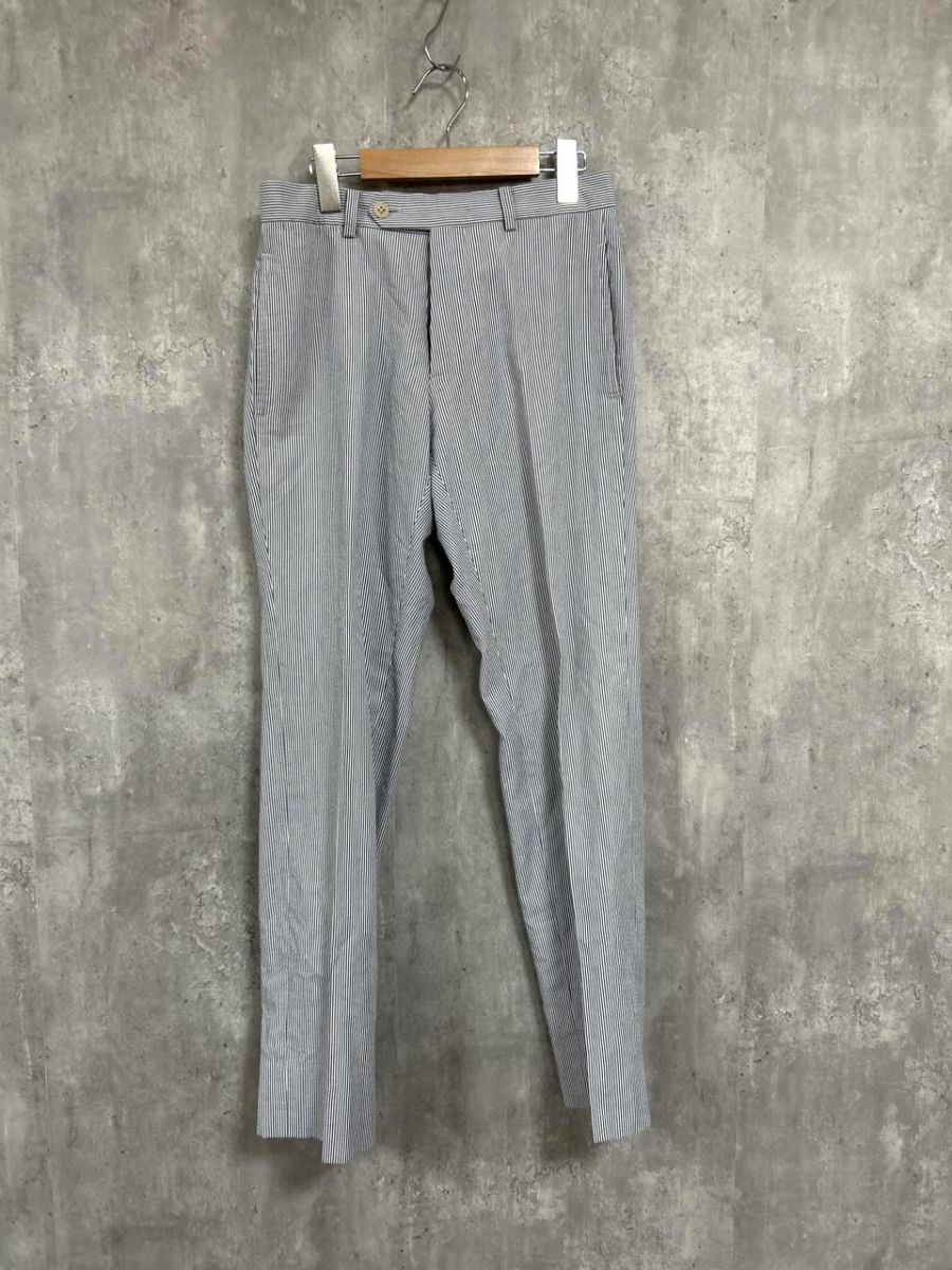 SHIPS シップス 洗濯可能 ストレッチ トロピカル リラックス イージー パンツ size42/白x青 ■◇ メンズ拍卖