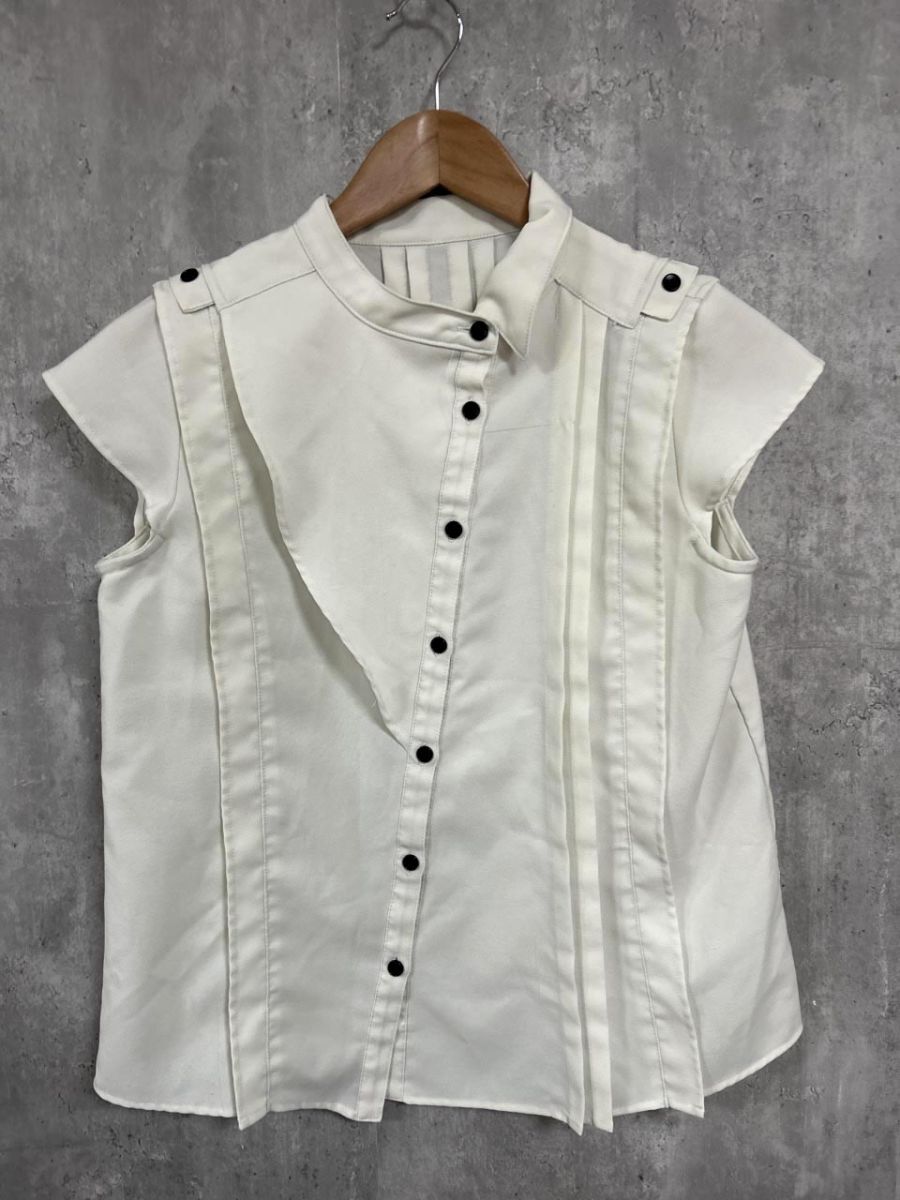 ネコポスOK UNITED TOKYO ユナイテッドトウキョウ ノースリーブ ブラウス シャツ sizeF/白 ■◆ レディース拍卖