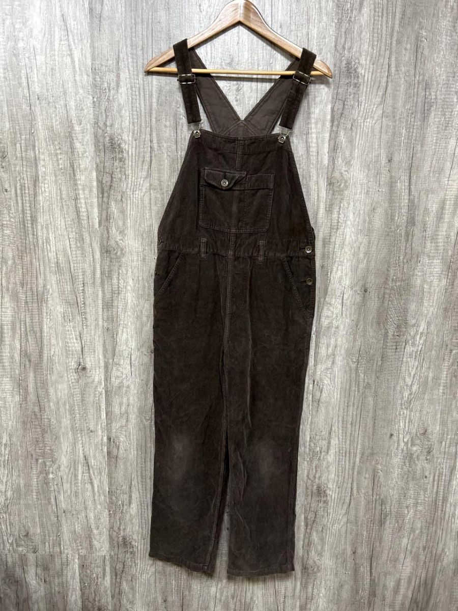 tumugu ツムグ コーデュロイ サロペット オーバーオール sizeF/茶 ◆■ レディース拍卖