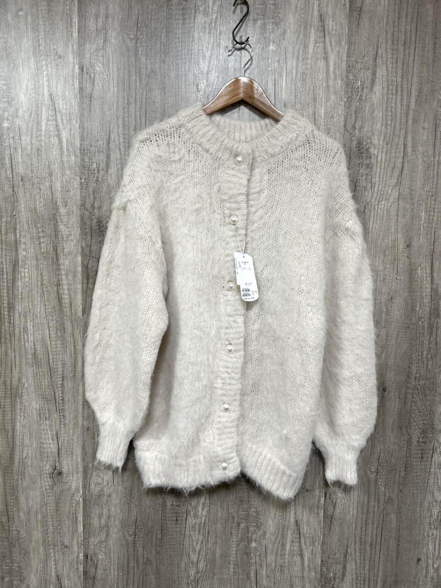 美品 chico 2WAYパール釦CD カーディガン sizeF/アイボリー ◆■ レディース拍卖
