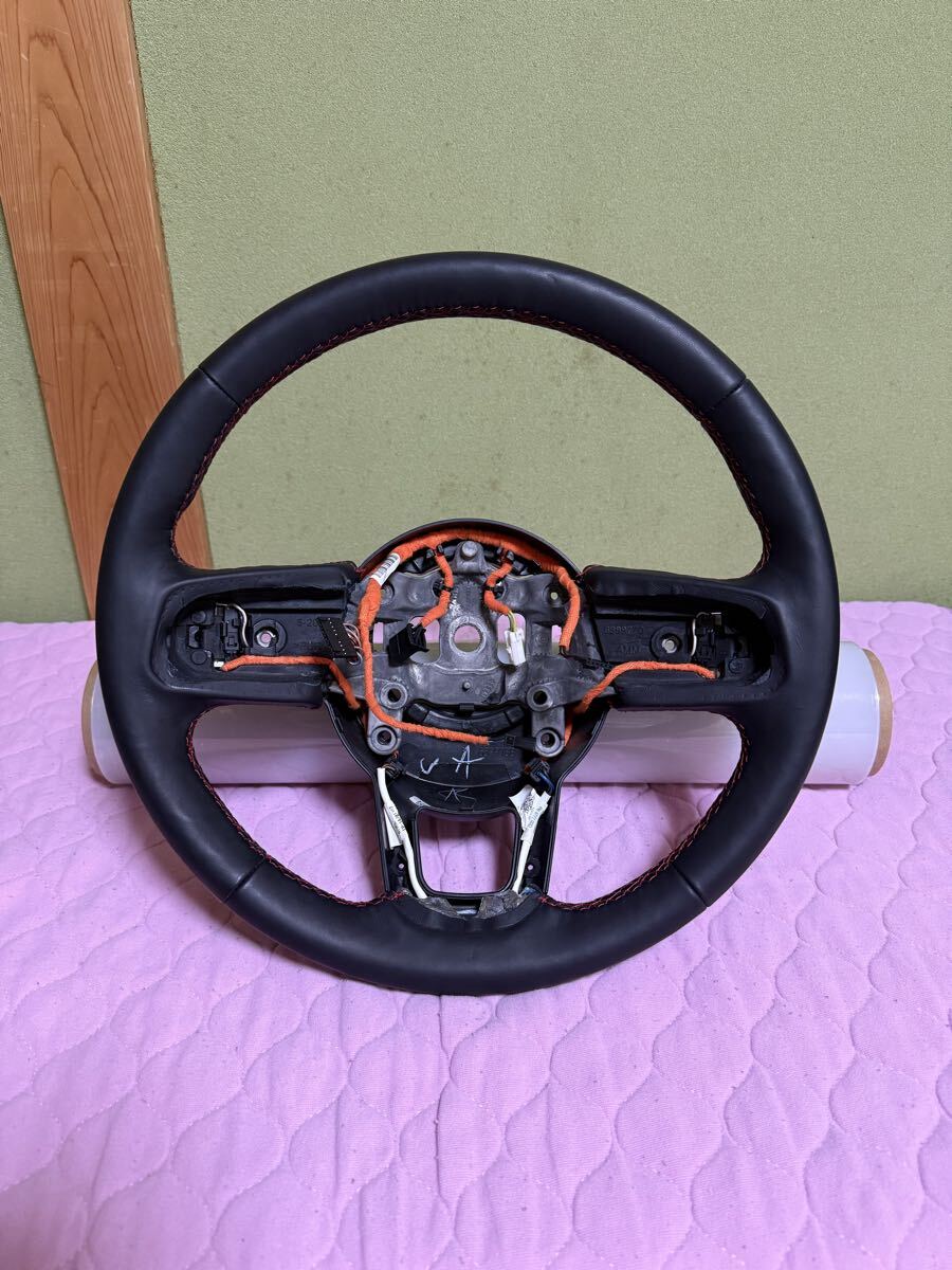 ★新車外し★JEEP ジープ 純正 JL ラングラー レザー ステアリング ハンドル 赤ステッチ ルビコン 6399770 6399762 6-208-1 レッド拍卖