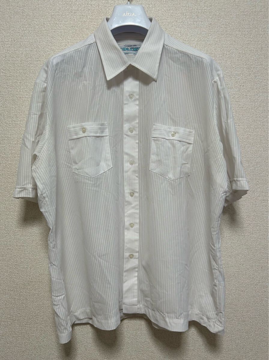 Vintage 70's Montgomery Ward Kool Knit Shirt 半袖シャツ シアーシャツ XL 17-17 1/2 白系 USAヴィンテージ 拍卖