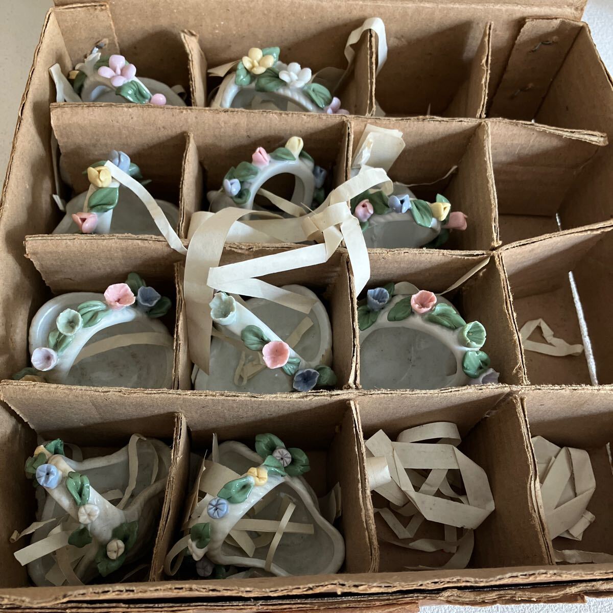 e159-80 置物 陶器 カゴ 花籠 まとめて 10個 インテリア ファンシー 小物入れ拍卖