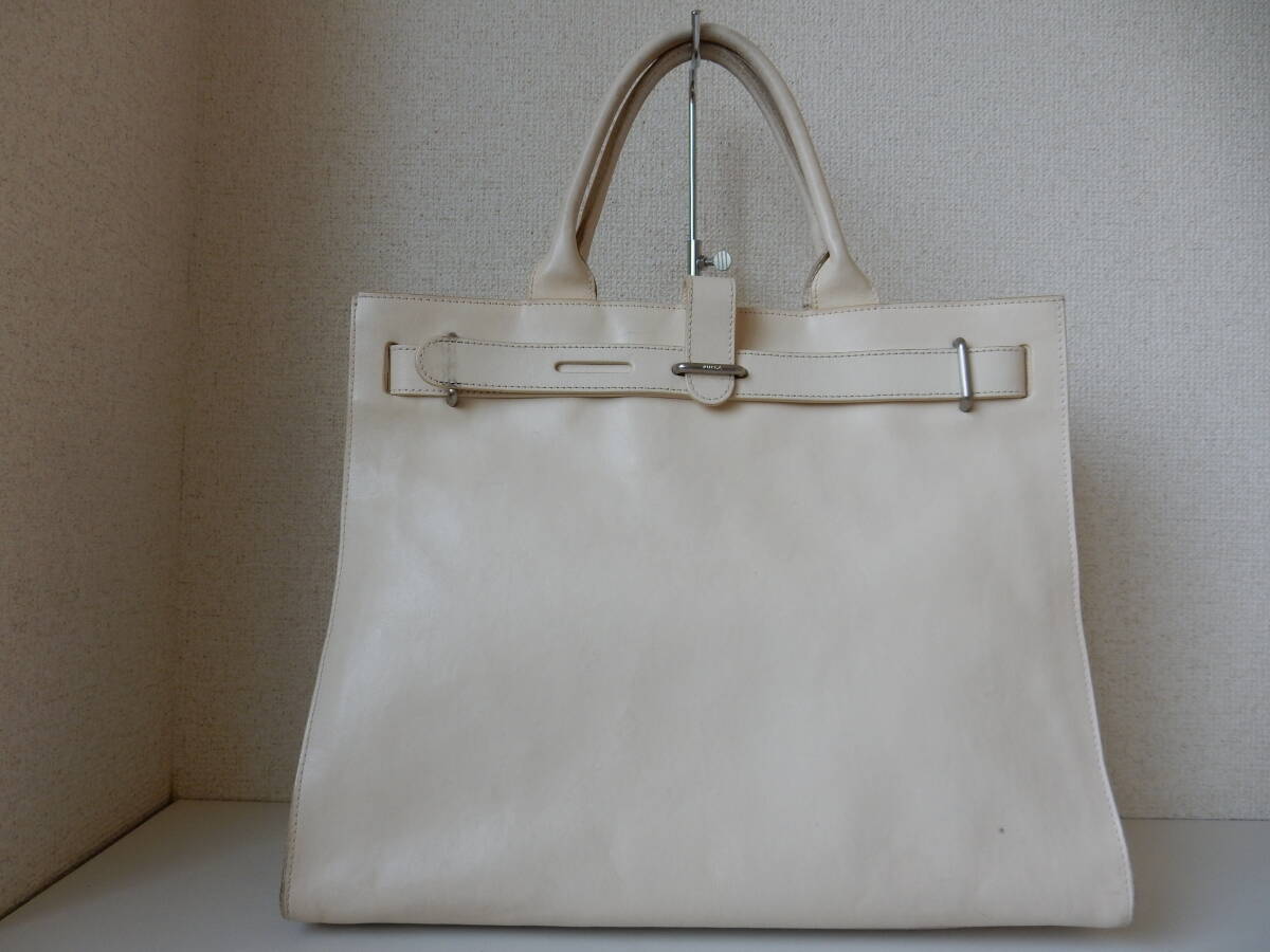 イタリア製☆本革☆FURLA(フルラ)☆A4対応☆トートバッグ ライトクリーム(金具マットシルバー)拍卖