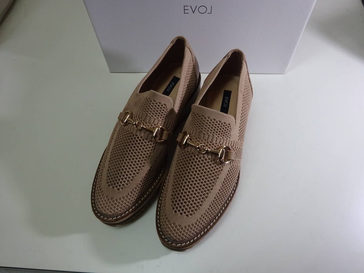 EVOL イーボル レディース 厚底ローファー メッシュ 未使用品 サイズ23cm拍卖