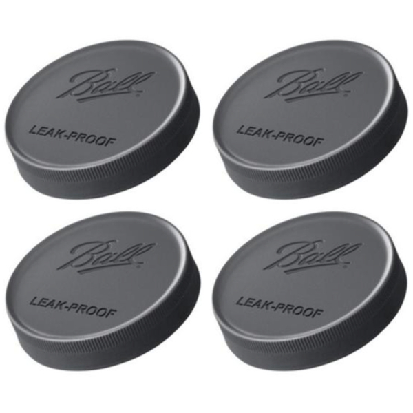 Ball メイソンジャーレギュラーマウス用 leak-proof プラスティック ふた 4個セット拍卖