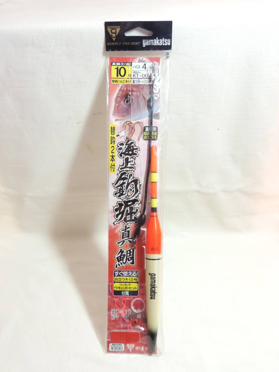 ☆がまかつ/Gamakatsu 海上釣堀 真鯛ワンタッチ仕掛 KT-007 ハリ10号 ハリス4号☆新品未使用品拍卖