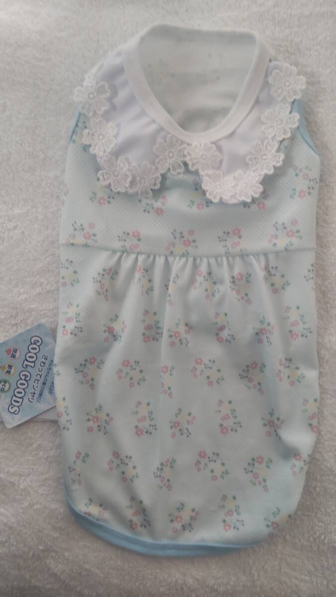 3号ロング★さわってヒンヤリCOOL GOODS★襟が豪華可愛い★花柄 水色拍卖