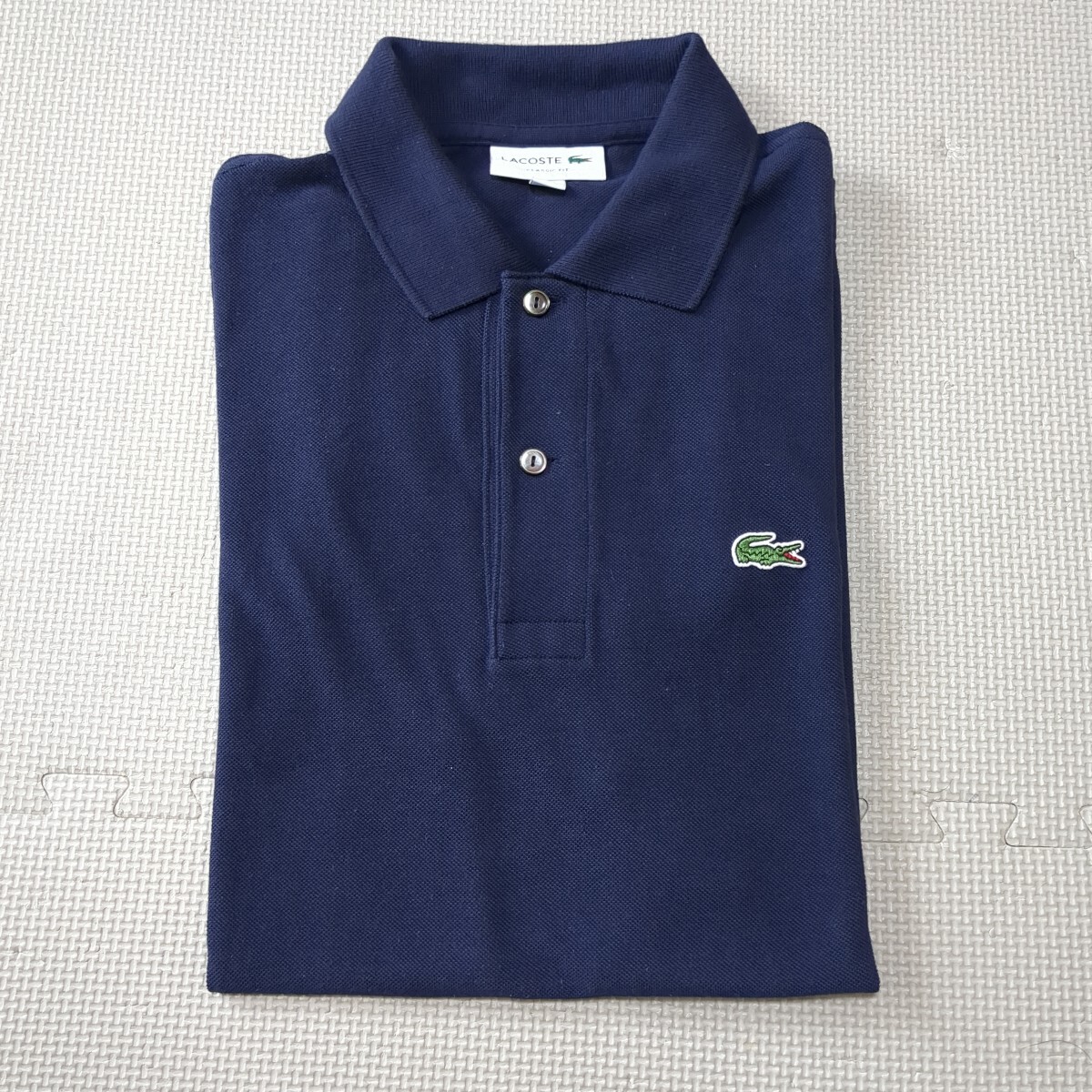 美品 LACOSTE ポロシャツ サイズ3 ラコステ ネイビー 紺色 l1212拍卖