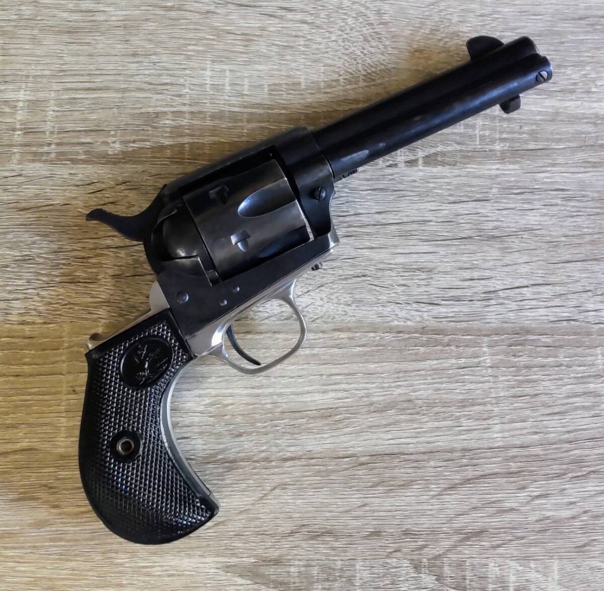 ■アドベン無可動文鎮 SAA 鉄製 グリップフレーム ステンレス製 バードヘッド仕様 ヴィンテージ仕上げ 刻印入り■拍卖