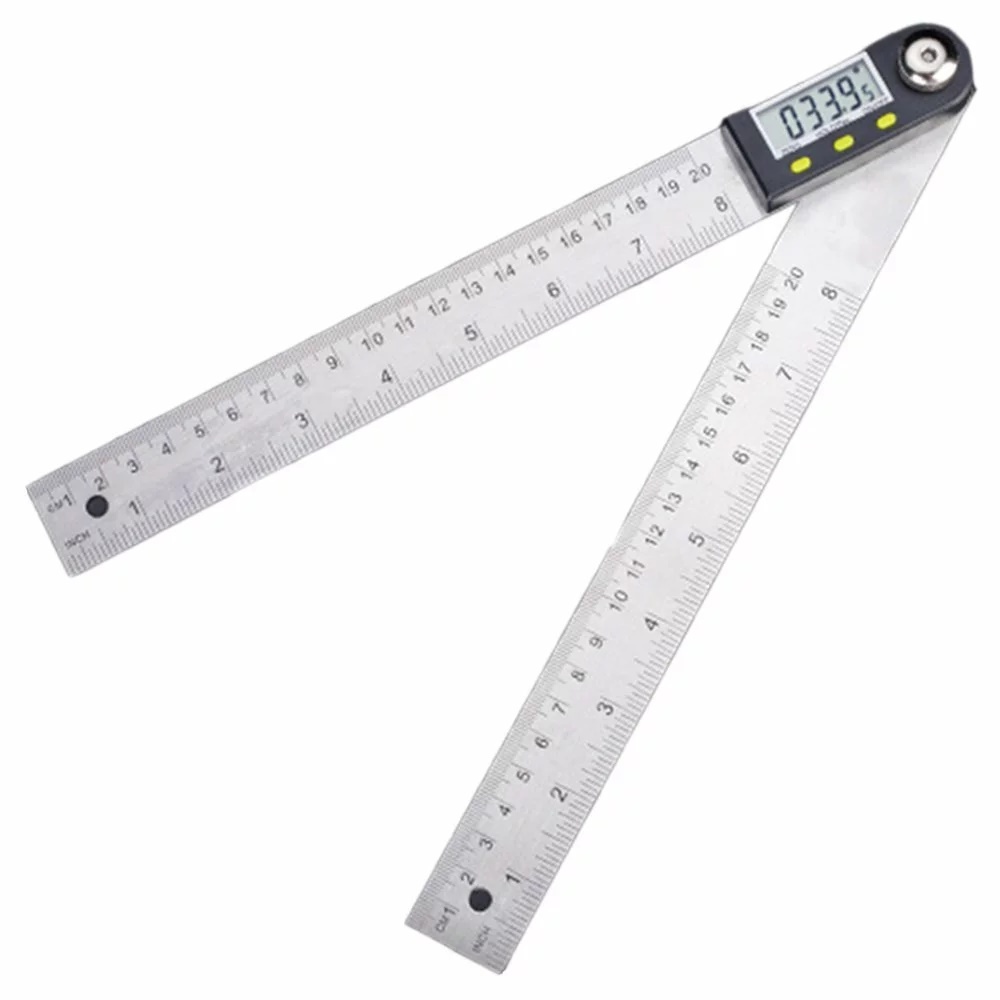 デジタル角度計 360度 分度器 20cm 定規 ものさし ホールド機能 DIY IP54 生活防水 測定 図面 tecc-kakudokei拍卖