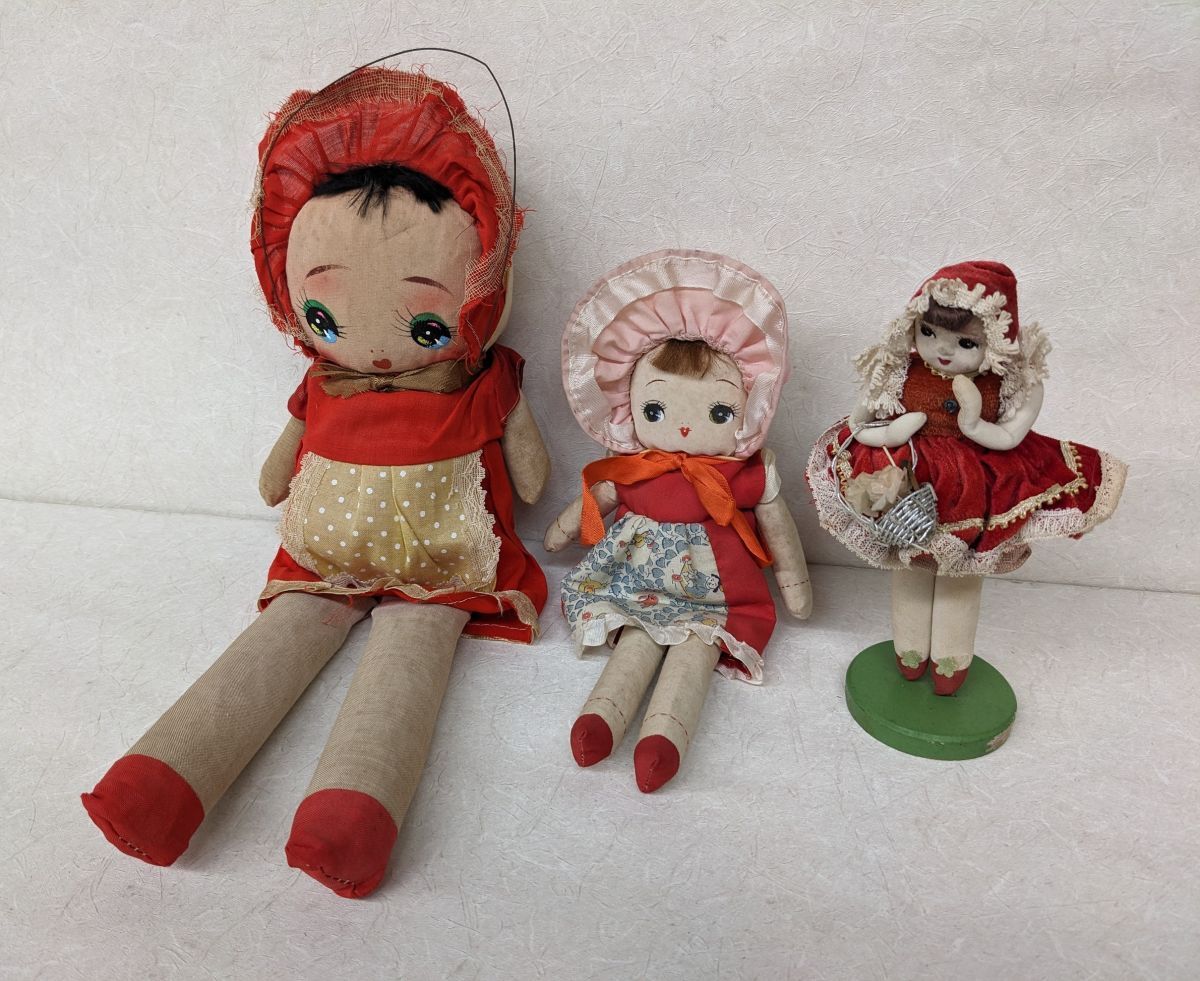 hh621■文化人形 ヘロヘロ人形 3点 抱き人形 日本のかわいい人形 フィギュア ドールアンティーク 昭和レトロ/100拍卖