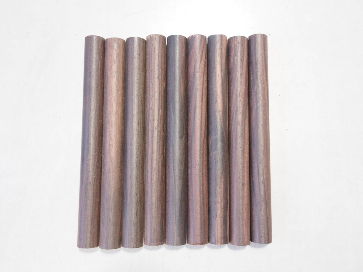 黒檀の丸棒 9本  No.33 15×150ミリ拍卖