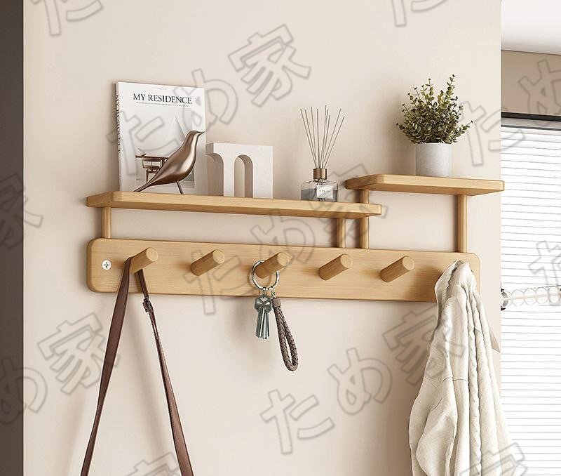 コートハンガー 玄関用フック 壁掛け 創意 デザイン 穴を開けずに取り付け可能 フック ベッドルーム 家庭用 M 3色選択拍卖