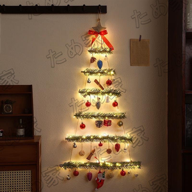 祝日限定!christmas クリスマス クリスマス飾り 壁面装飾 発光し クリスマスツリー ストラップ 松の実 つる 贈り花輪二者択一拍卖