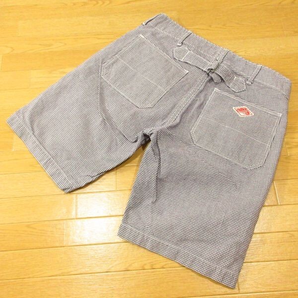 ◎極美品!DANTON ダントン 日本製 ベイカーパンツ ハーフパンツ ショートパンツ ショーツ 千鳥格子 メンズ 白x紺 サイズ34◆PA3630拍卖