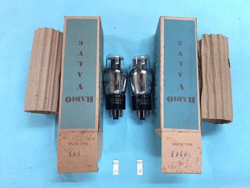即決あり■RCA 6G6G (VT-198-A) JAN CRC 未使用品 同一ロット 2本組 箱入り拍卖