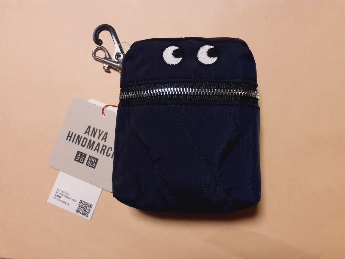 ユニクロ アニヤハインドマーチ パッカブルバッグ ネイビー 新品タグ付き UNIQLO  エコバッグ 再販品拍卖