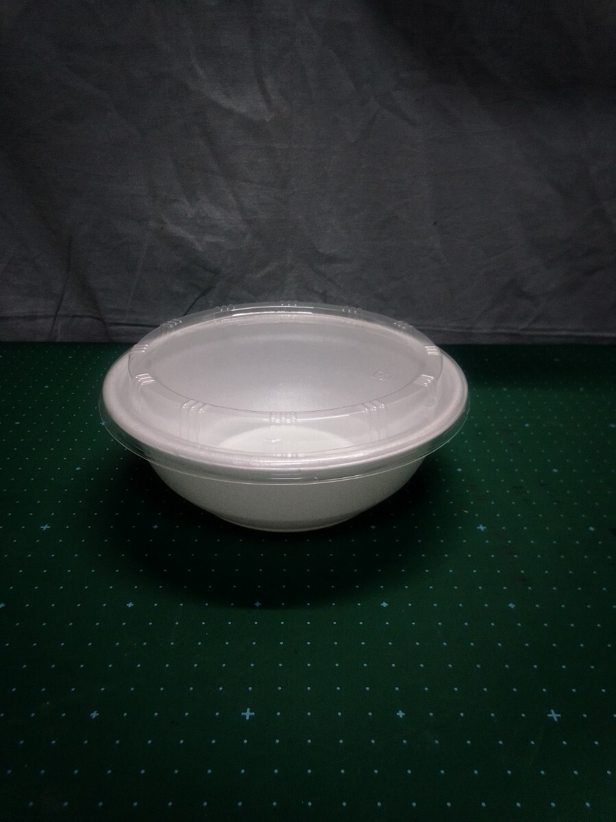 (a47)【2】発泡 どんぶり ホワイト RP丼 中 白 透明蓋 セット【125枚】 使い捨て 容器 拍卖