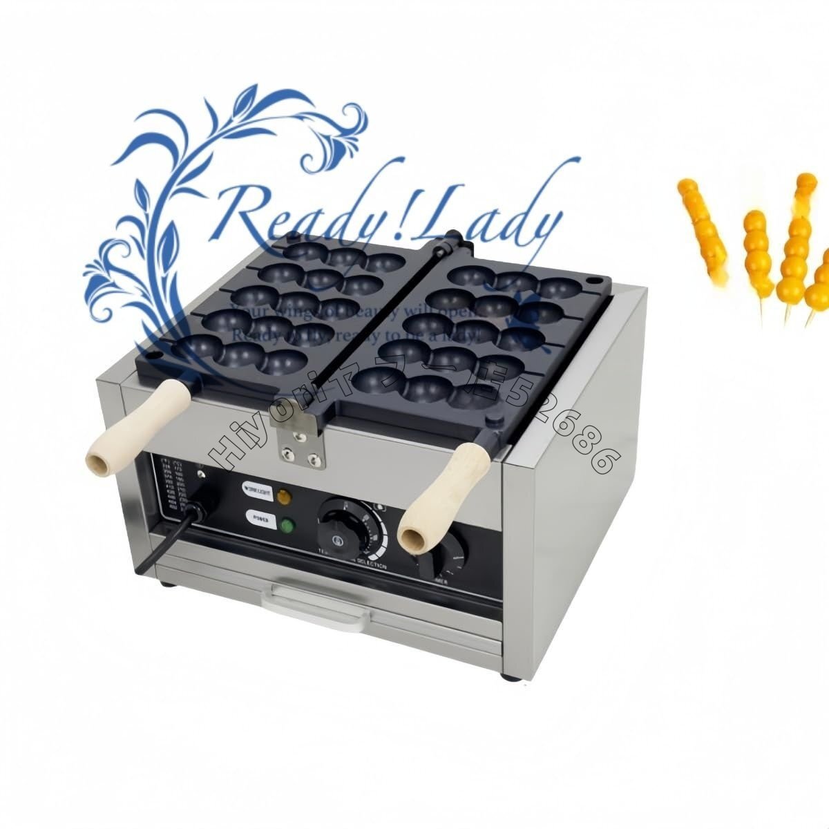 「110V業務用電気串焼き機」一定温度制御 1400Wワッフル串焼き機電気加熱/ガスタンク利用可能拍卖