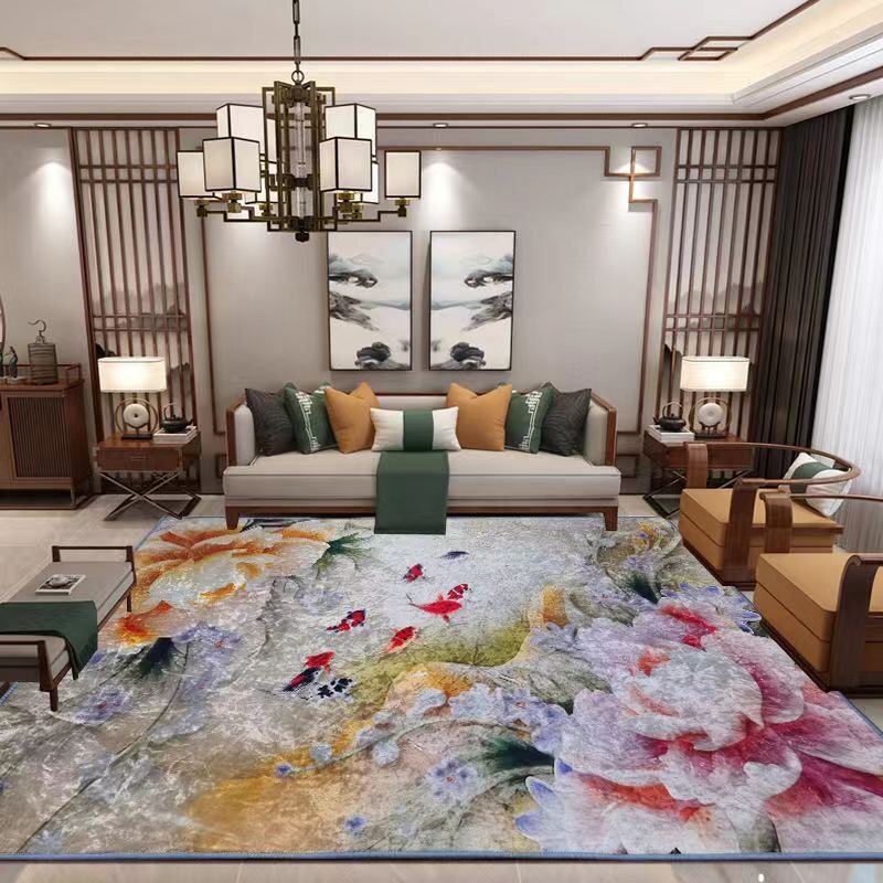 注目新作☆家庭用カーペット 玄関マット家庭用カーペット カーペット 花柄160*230cm拍卖