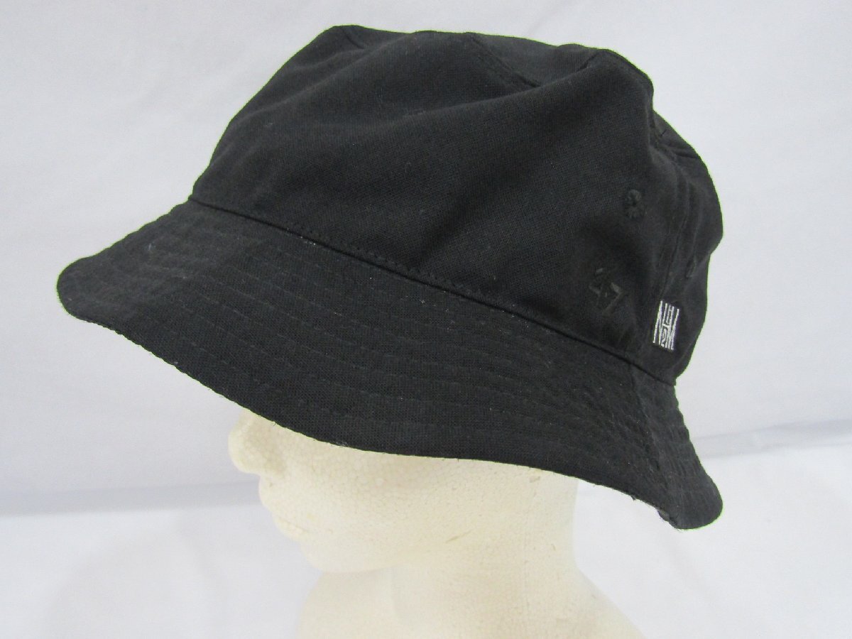 N.HOOLYWOOD COMPILE × 47BRAND 47HAT エヌハリウッド ブラック ハット 日本製 ONE SIZE 頭囲60cm 中古品 ◆120320拍卖