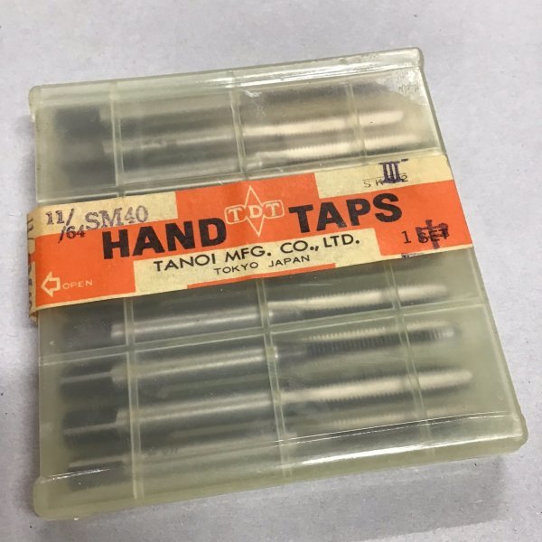 送料込 タノイ TANOI HAND TAPS ハンド タップ 中 11/64 SM40 Ⅲ SKS2 +0.03 10本組 未使用保管品拍卖