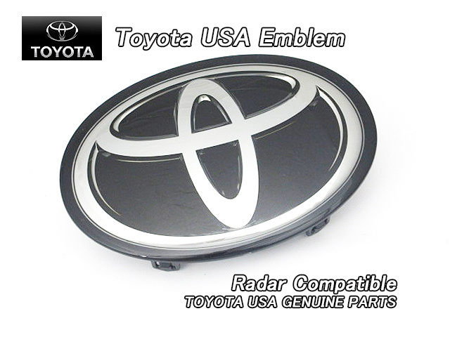 プリウスZVW50後期【TOYOTA】トヨタPRIUS純正USエンブレム黒フロントTマーク(レーダー対応)/USDM北米仕様ブラック他車USAの流用シンボル拍卖
