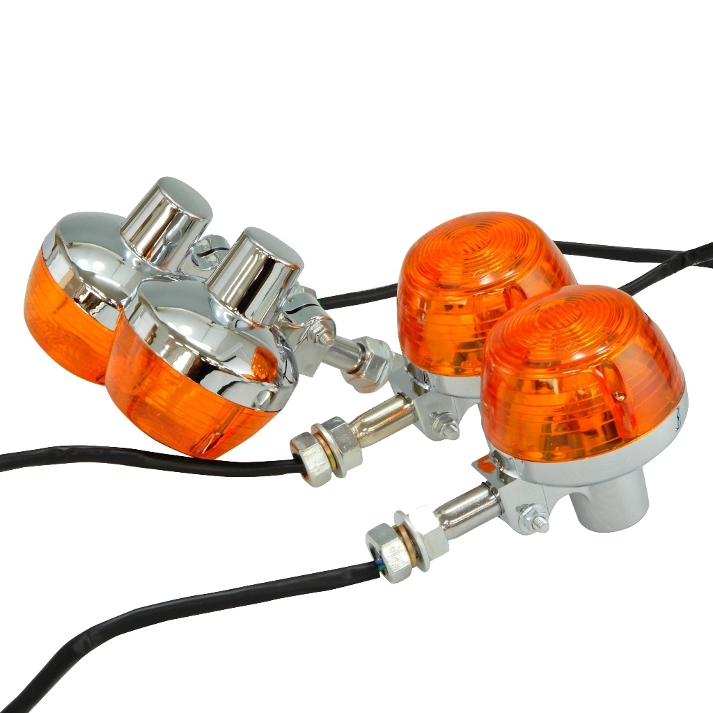 互換品 ホークタイプ CB系 ウインカー 4個 オレンジ ショートステー付 CB250T,CB750K,ホーク2,CB400T,CB400F,モンキー,CB400N,CB250N拍卖