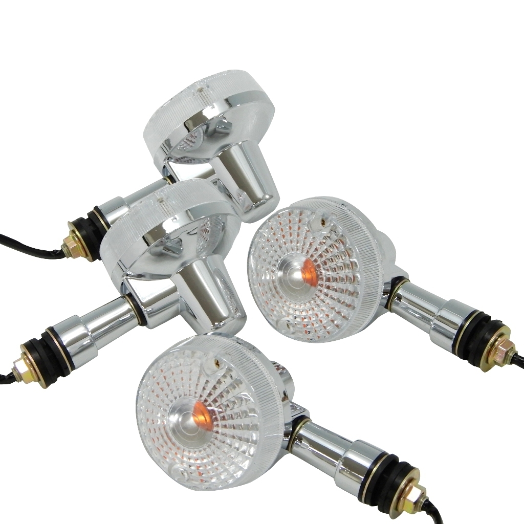 互換品 Z2 ウインカー 4個 クリア メッキ カワサキ ゼファーχ,ゼファー750RS,ゼファー1100RS,ZR-7,ER-5,ZII拍卖