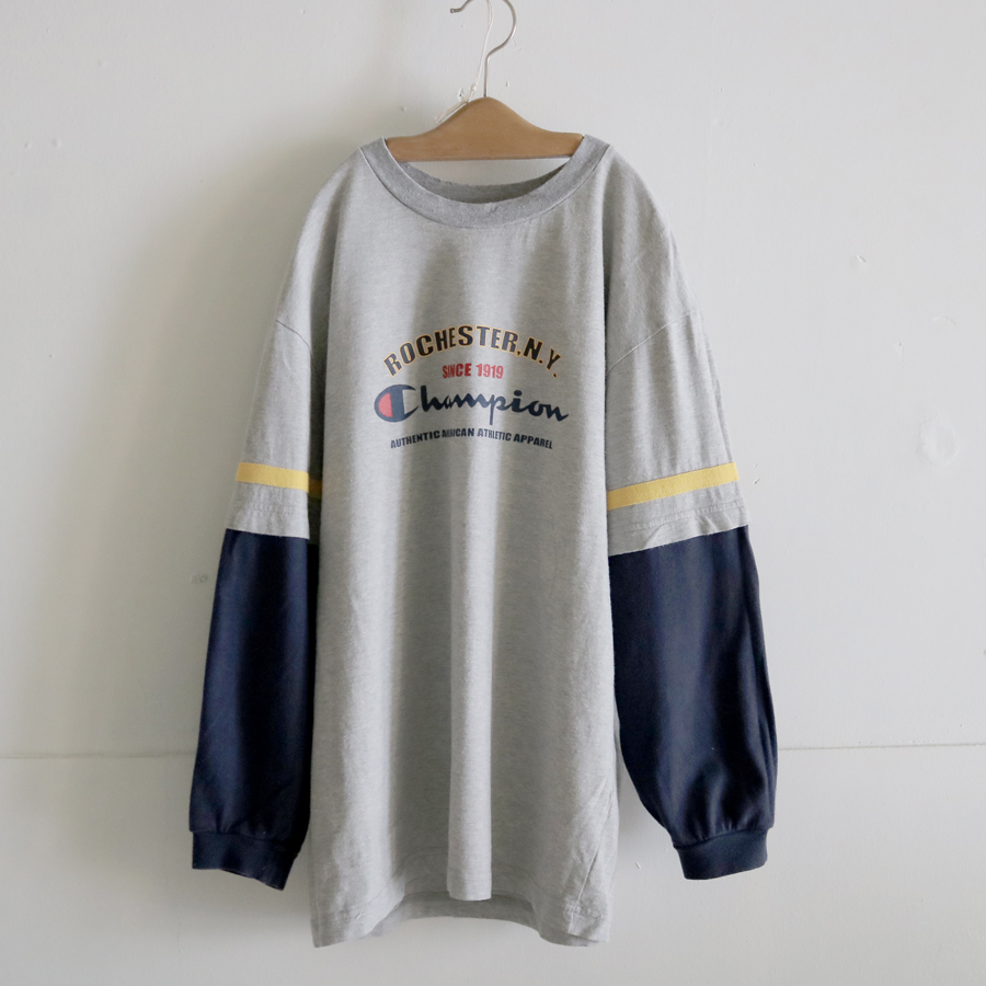 KIDS チャンピオン 重ね着風 ロンT champion 長袖Tシャツ プリントTシャツ サイズ160 160cm 男児 子供 子供服拍卖