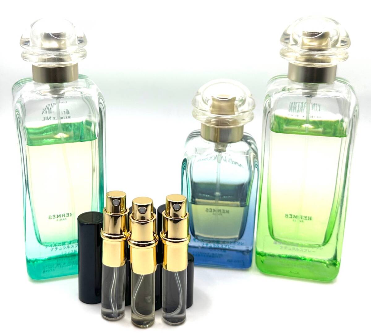 ★エルメス香水・HERMES特選3種《ナイルの庭》《モンスーンの庭》《屋根の上の庭》各3.5ml入スプレー3本セット・日本語表記(★国内正規品) 拍卖