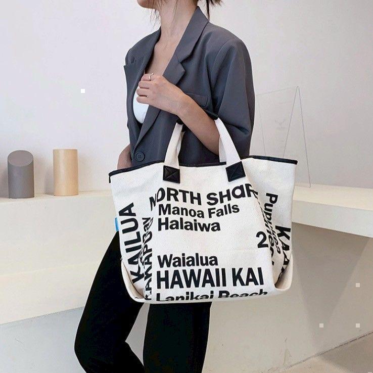 新作入荷☆LOCO HAWAII ロゴプリント キャンバス トートバッグ拍卖