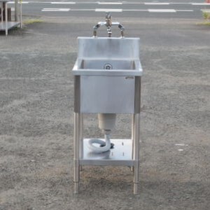 タニコー 業務用 ステンレス 1槽 シンク W450 D600 H850(+150)mm 厨房 槽内寸W37D46深27cm ビス穴あり TX-1S-45拍卖