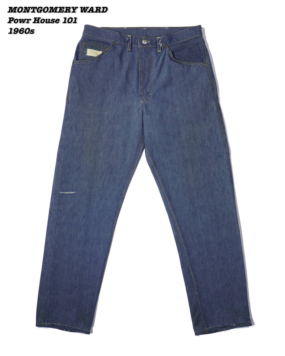 Powr House 101 Denim Pants USA 1960s BR25032 Vintage パワーハウス デニムパンツ ジーンズ アメリカ製 1960年代 ヴィンテージ拍卖