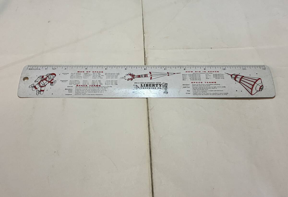 企業 アドバタイジング Liberty Trucking Co. 定規 文具 宇宙 スペース アポロ 金属製拍卖