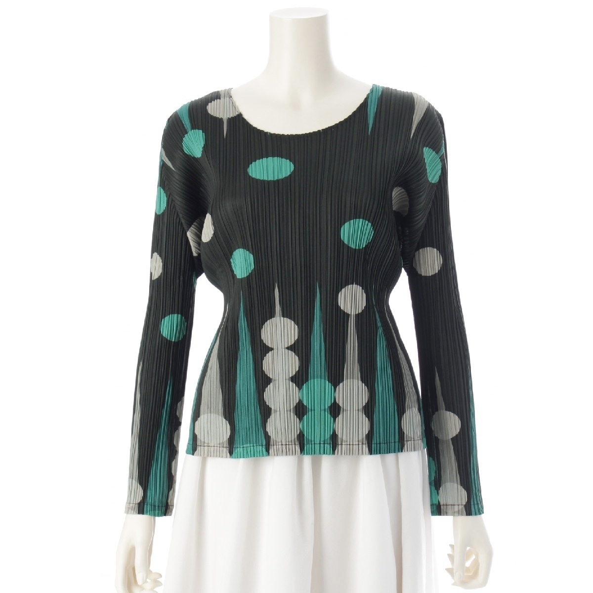 良品イッセイミヤケ トップス トップス ポリエステル グリーン Mサイズ相当 0Ic拍卖