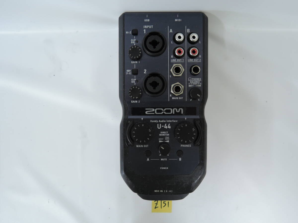 Zoom U-44 Handy Audio Interface オーディオインターフェース 通電確認済み Z151拍卖