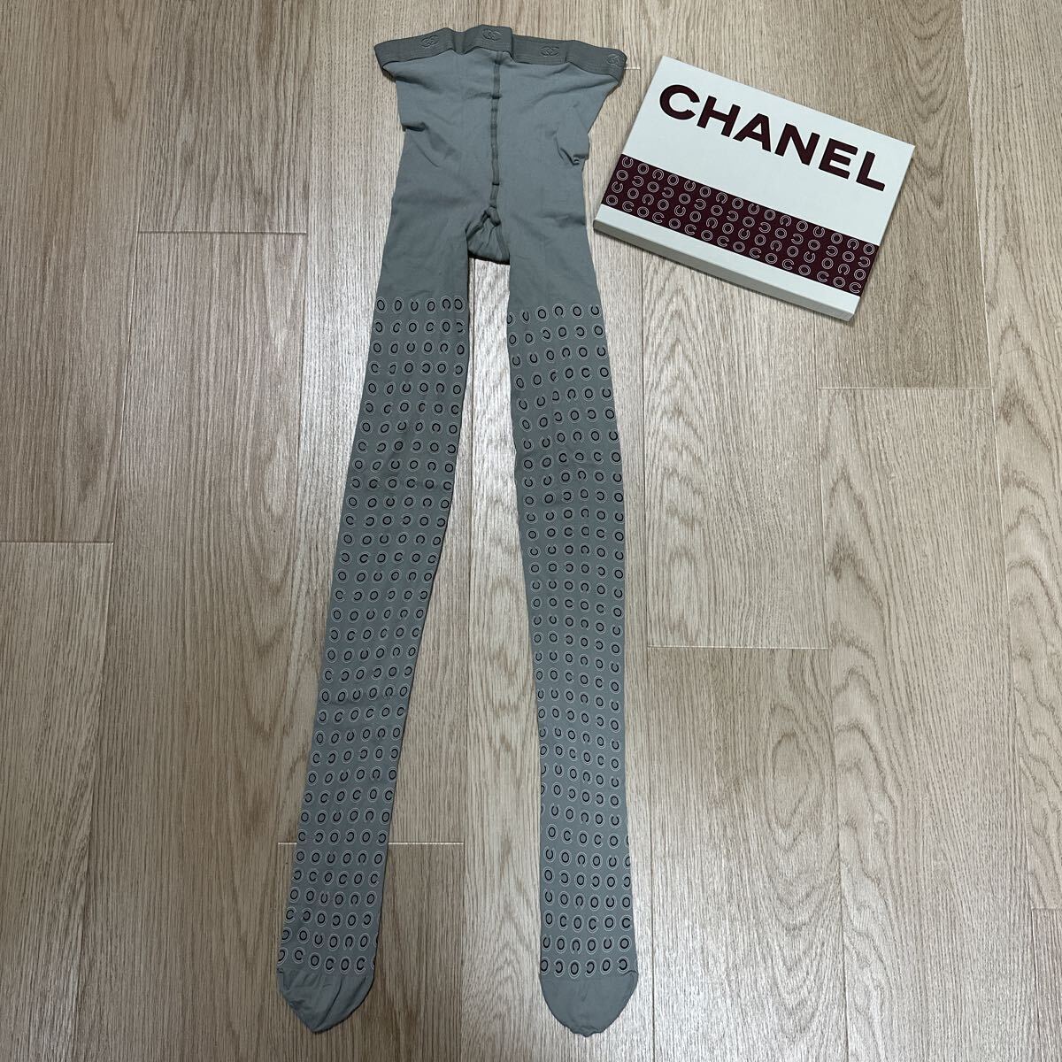 【美品】CHANEL シャネル COCO ココマーク ストッキング レギンスパンツ タイツ size 3拍卖