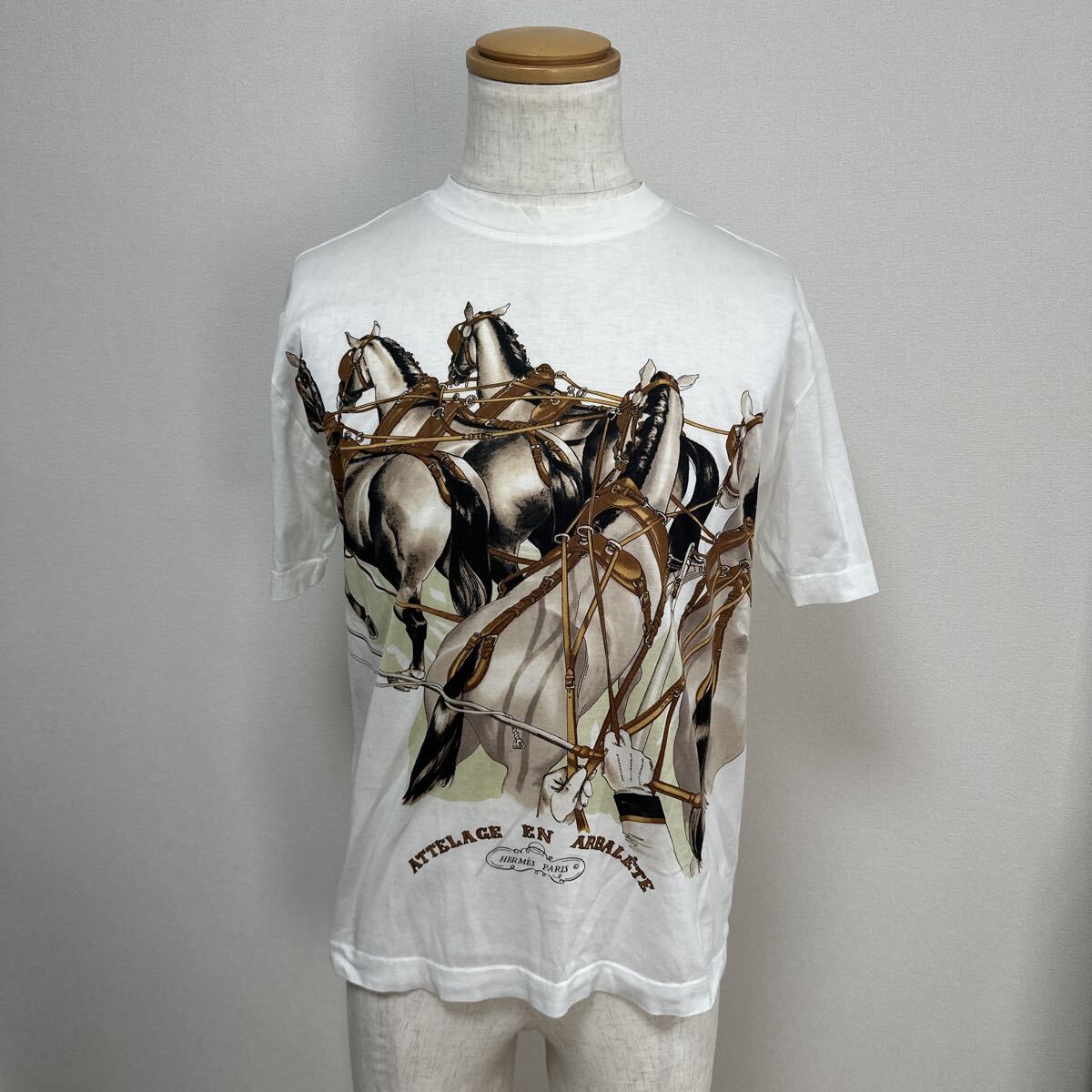 HERMES エルメス ホース 馬 Tシャツ size S ヴィンテージ レディース拍卖