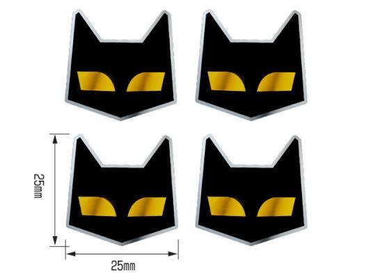 マーシャル メッキステッカー 黒×イエロー 4枚組 幅25mm×高さ25mm MARCHAL バイク 旧車 スマホ 猫 デカール 7044拍卖