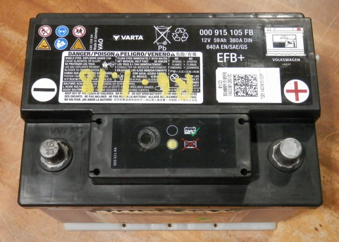 即落札設定★2023年製★フォルクス ワーゲン 純正 欧州車 中古 バッテリー VW 000 915 105 FB (ベンツ BMW 6C EN-6C PSIN-6C 562-048 LN2拍卖