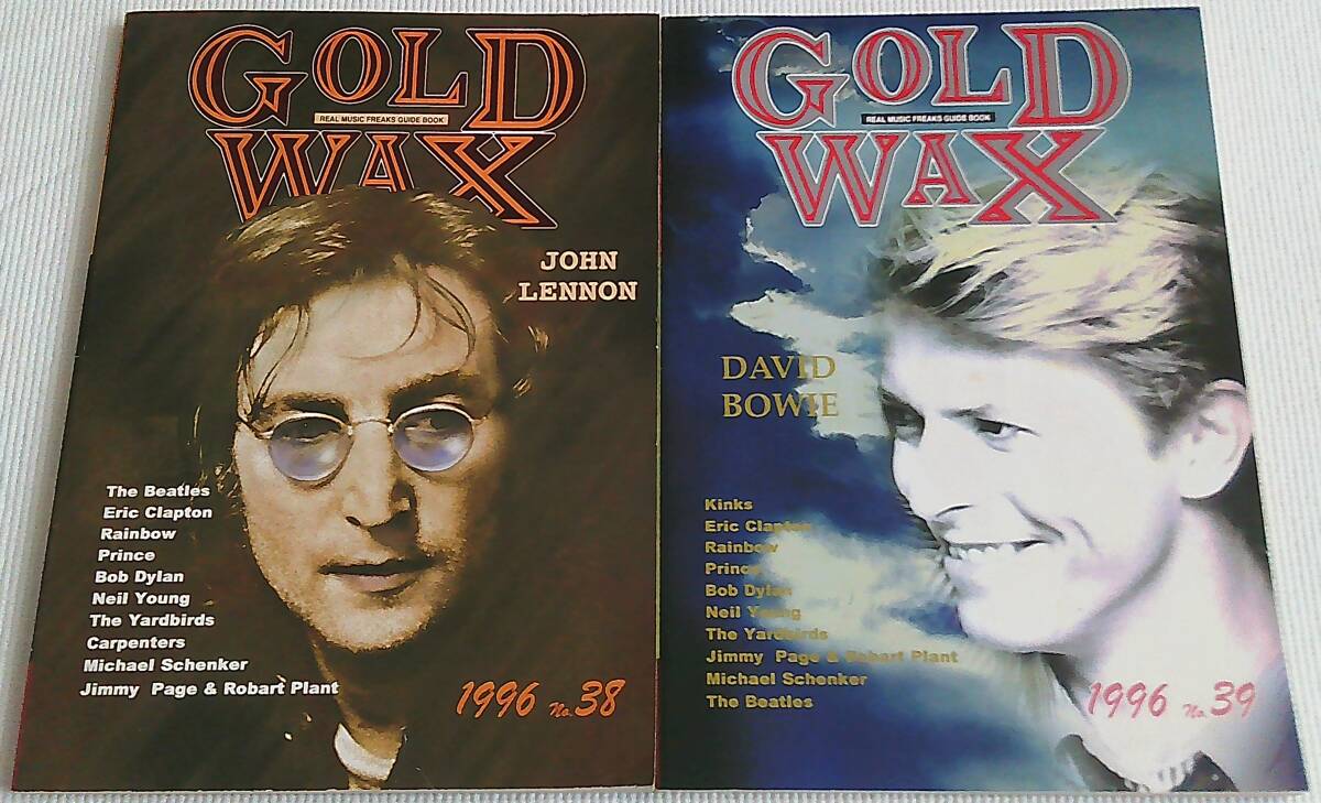 GOLD WAX 1996年 No.38号 & 39号 Jon Lennon David Bowie The Beatles Kinks Rainbow Eric Clapton Prince Nill Young拍卖