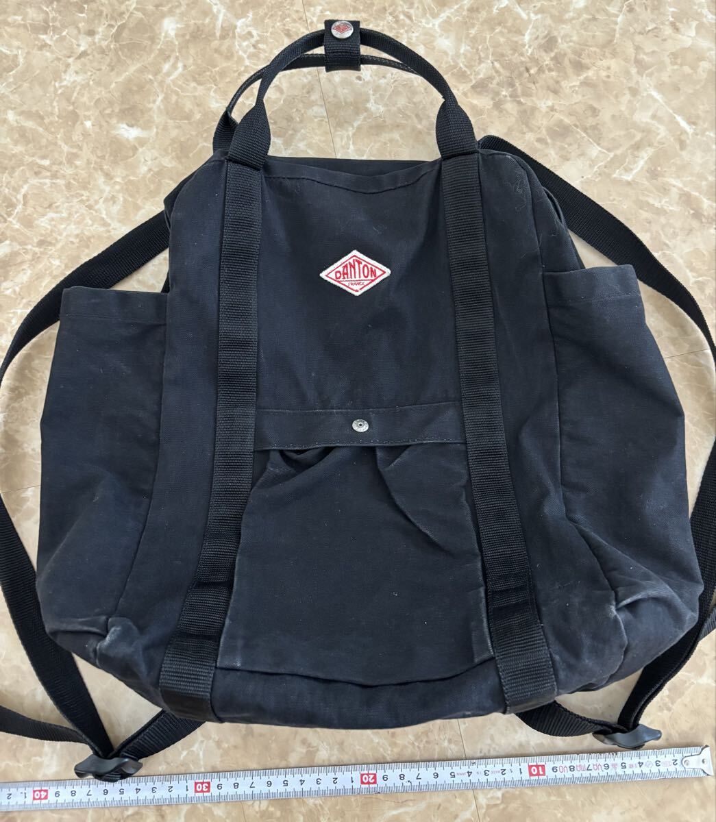 DANTON ダントン 黒 ユニセックス リュック バックパック 中古 ブラック拍卖