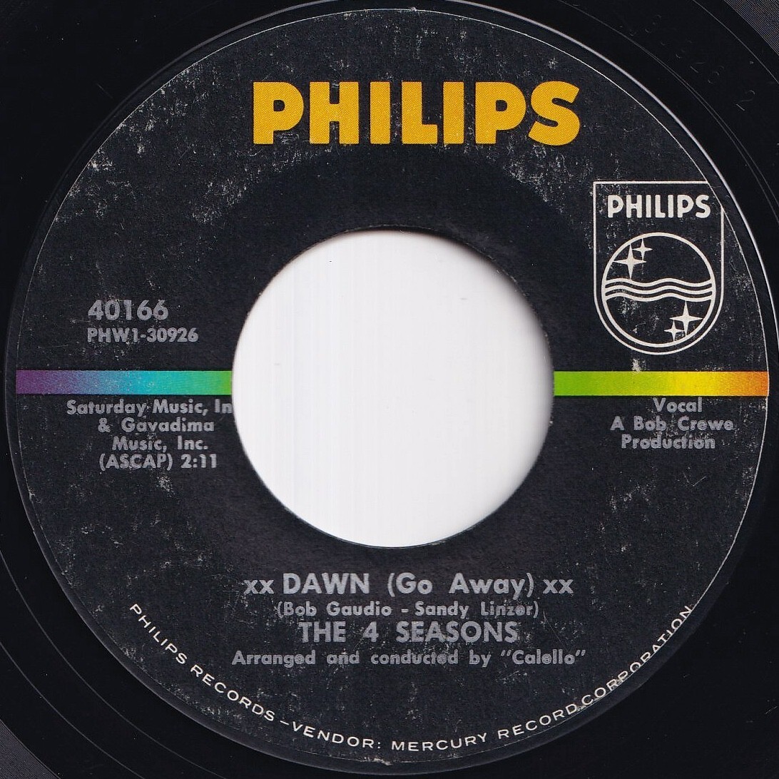 Four Seasons Dawn (Go Away) / No Surfin' Today Philips US 40166 212141 ROCK POP ロック ポップ レコード 7インチ 45拍卖