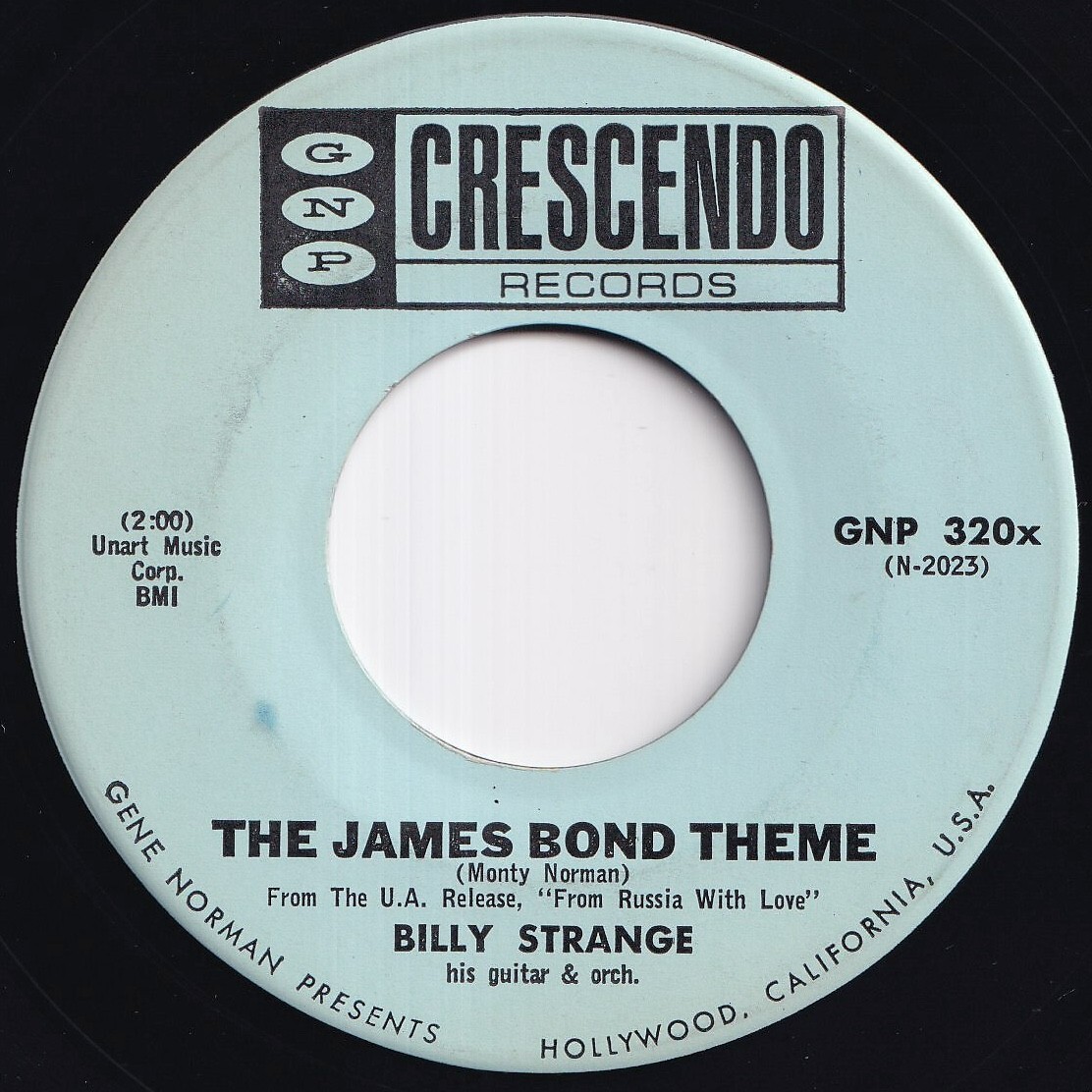 Billy Strange The James Bond Theme / 007 Theme GNP Crescendo US GNP 320x 212135 ROCK POP ロック ポップ レコード 7インチ 45拍卖